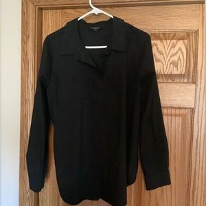 Preowned Liverpool Black Button Up Top Size Large